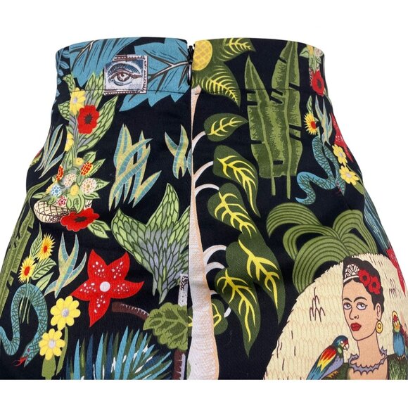 Frida Kahlo Women’s Multicolor High-Waist Graphic Mini Skirt Size XL - Picture 4 of 7